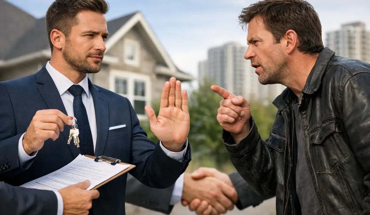 Agente immobiliare abilitato contro abusivo
